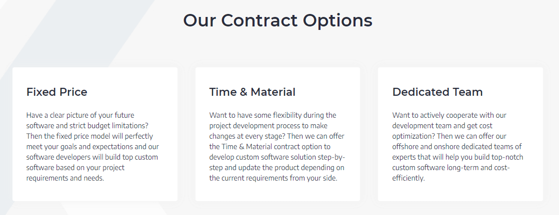 Ascendix Tech contract options
