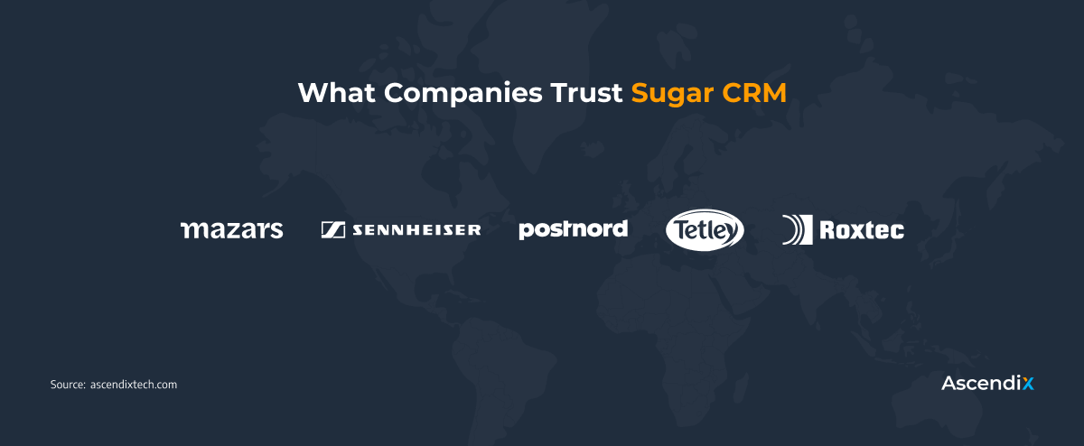 What Companies Trust Sugar CRM | Ascendix Tech