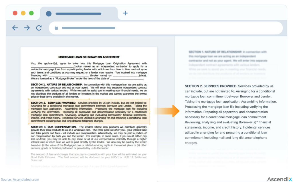 automated mortgage document processing tool: transforming the low-quality document into text