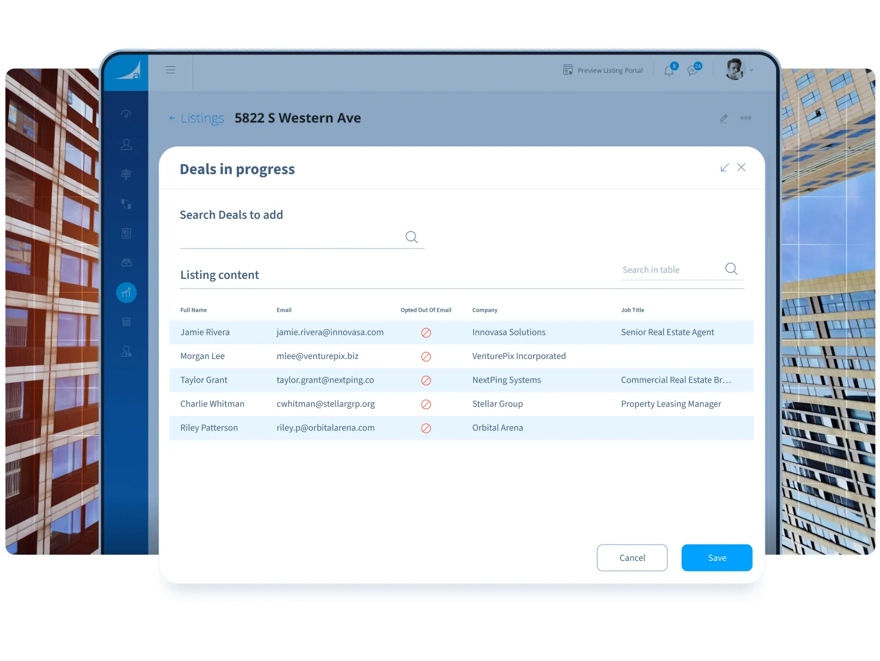 Deal portal in real estate