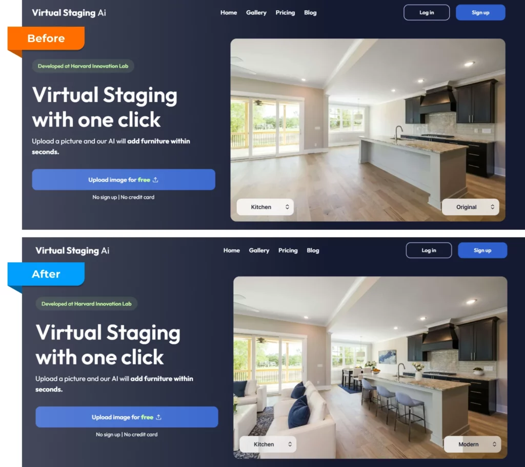 Virtual Staging | generative ai in real estate app development